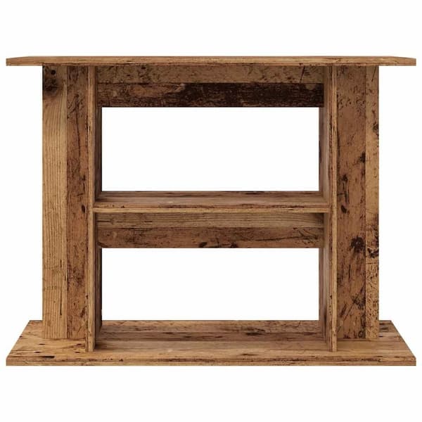 vidaXL akvariebord 80x35x60 cm konstrueret træ antikt trælook