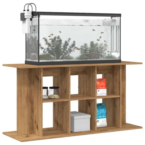 vidaXL Akvariebänk artisan ek 120x40x60 cm konstruerat trä