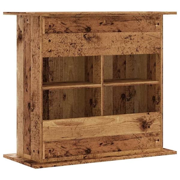 vidaXL akvariebord 81x36x73 cm konstrueret træ antikt eg