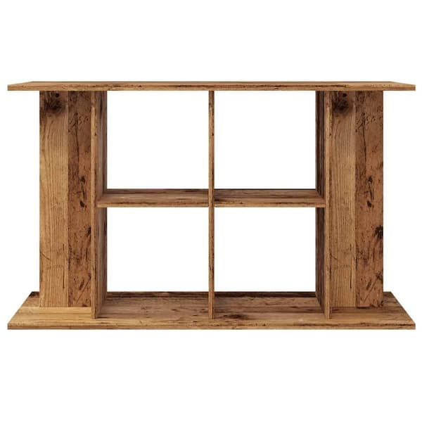 vidaXL Akvariebänk åldrat trä 100x40x60 cm konstruerat trä