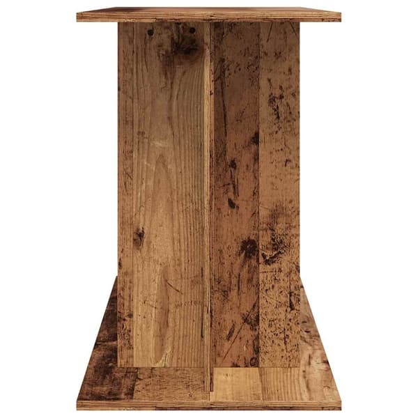 vidaXL Akvariebänk åldrat trä 100x40x60 cm konstruerat trä