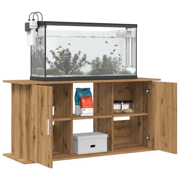 vidaXL Akvariumstativ artisan eik 121x41x58 cm konstruert tre