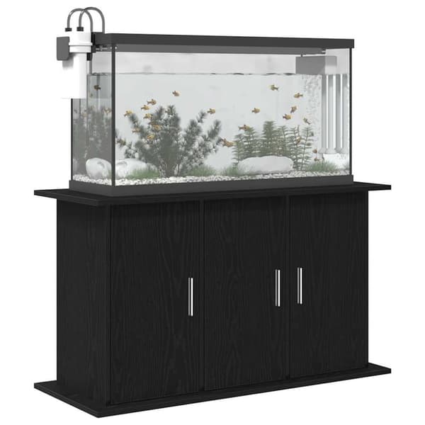 vidaXL akvariebord 101x41x58 cm konstrueret træ sort egetræsfarve