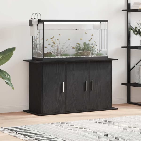 vidaXL akvariebord 101x41x58 cm konstrueret træ sort egetræsfarve