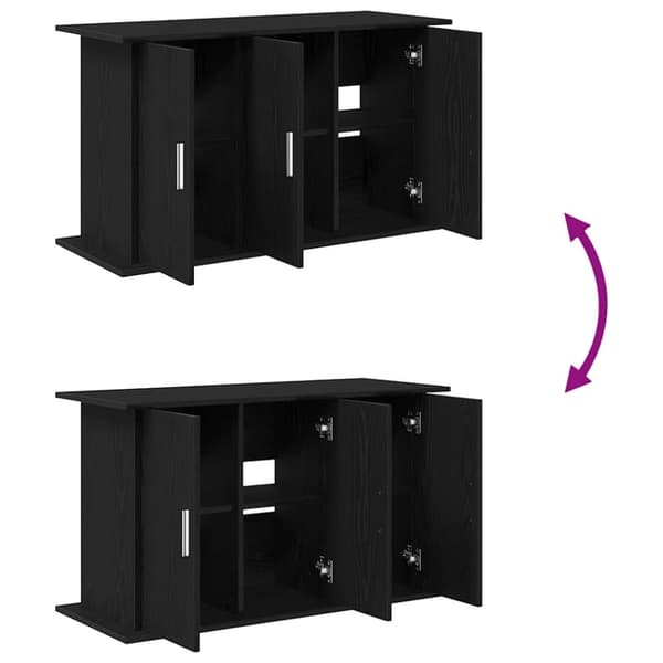 vidaXL Akvariumstativ svart eik 101x41x58 cm konstruert tre