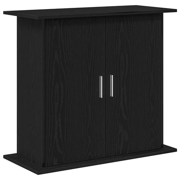 vidaXL Akvariumstativ svart eik 81x36x73 cm konstruert tre