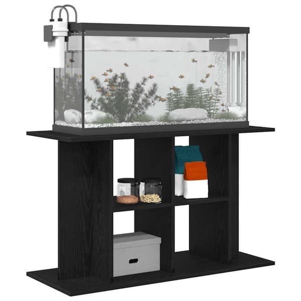 vidaXL Akvaarioteline musta tammi 100x40x60 cm tekninen puu