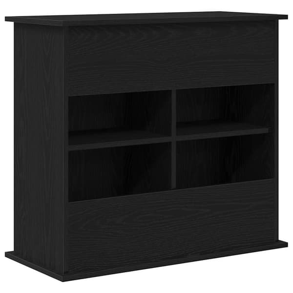 vidaXL Akvariumstativ svart eik 81x36x73 cm konstruert tre