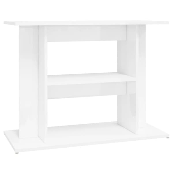 Akvariebänk vit högglans 80x35x60 cm konstruerat trä