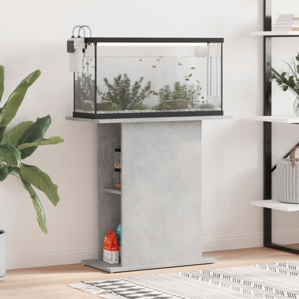 Akvariebänk betonggrå 75x36x72,5 cm konstruerat trä Akvariebänk betonggrå 75x36x72,5 cm konstruerat trä