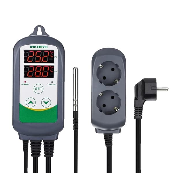 Digital Temperaturkontroll, Dubbel Uppvärmnings- och Kylfunktion, Hög Precision, Användarvänlig Design,EU-uttag