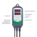 Miniatyrbild 3 av 6: digital temperaturregulator med dubbla displayfönster, dubbel reläutgång, plug and play, säker och pålitlig
