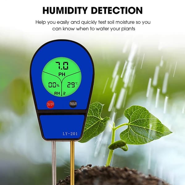 Digital Soil Tester 3i1 Temperatur Fuktighet PH Meter Surhetsanalysator