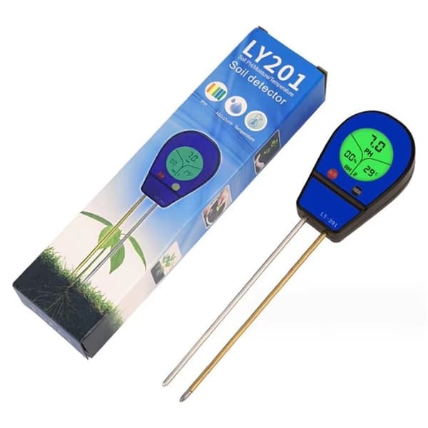 Digital Soil Tester 3i1 Temperatur Fuktighet PH Meter Surhetsanalysator
