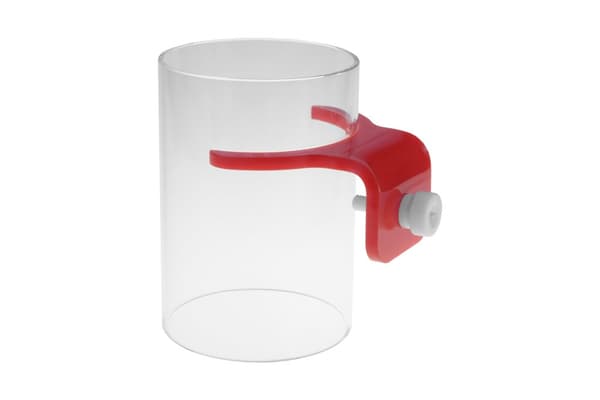 Mini akvariefoderautomat designet til fodring af fisk (monteret på glasset)