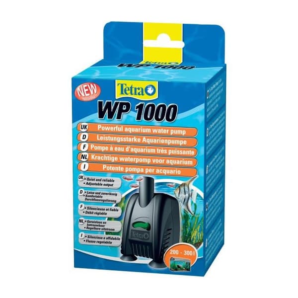 Vattenpump - TETRA - Wp 1000 - Justerbart flöde - Kraftfull turbin - Tyst nedsänkbar