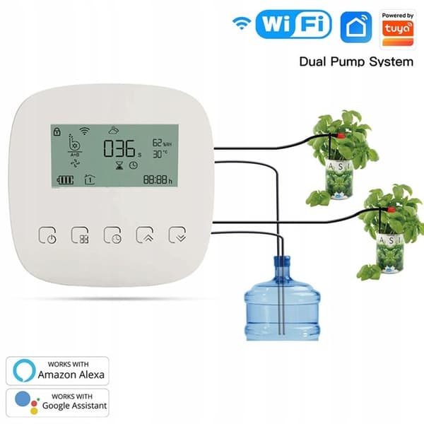 Automatiskt bevattningssystem - ARHATREYA - WiFi - Dubbelpump - Solpanel