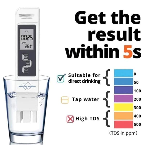 OBOSOE 3-i-1 digital detektortest for vandkvalitet – LCD TDS EC TEMP vandmålingstestpen