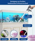 Pikkukuva 5 / 6: Lollanda Aquarium Filter – hiljainen pneumaattinen puhdistussarja hiekan imuun, vedenvaihtoon ja pohjan puhdistukseen