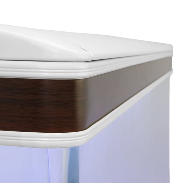 300 L akvarium med Hvidt Kabinet, Tilbehør og Sort Sand | Akvarieskabe, Sand, Dekorationer, Planter, Dyppevarmer, Filter, Luftpumpe, Belysning