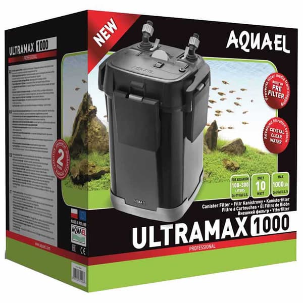 Aquael Akvarium Eksternt Filter Ultramax 1000 Søvfarvet