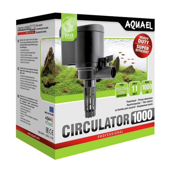 Aquael Akvarie Pumpe Circulator 1000 Søvfarvet