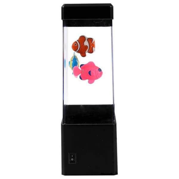 Bubble Fish Lamp - I-TOTAL - Square Aquarium - Mjuk belysning - Exotisk fisk - Blå plast