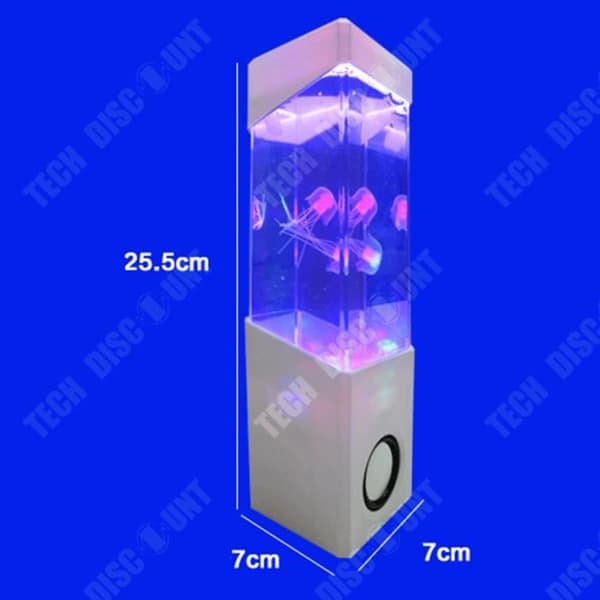 TD® Creative akryl akvarium akvarium liten led manet ljus färgglad mini skrivbordsakvarium teknologi högtalare present