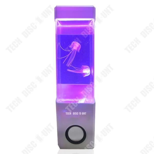TD® Creative akryl akvarium akvarium liten led manet ljus färgglad mini skrivbordsakvarium teknologi högtalare present