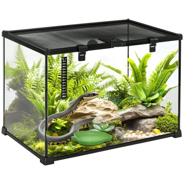 Terrariumi, 50x30x35 cm, Musta