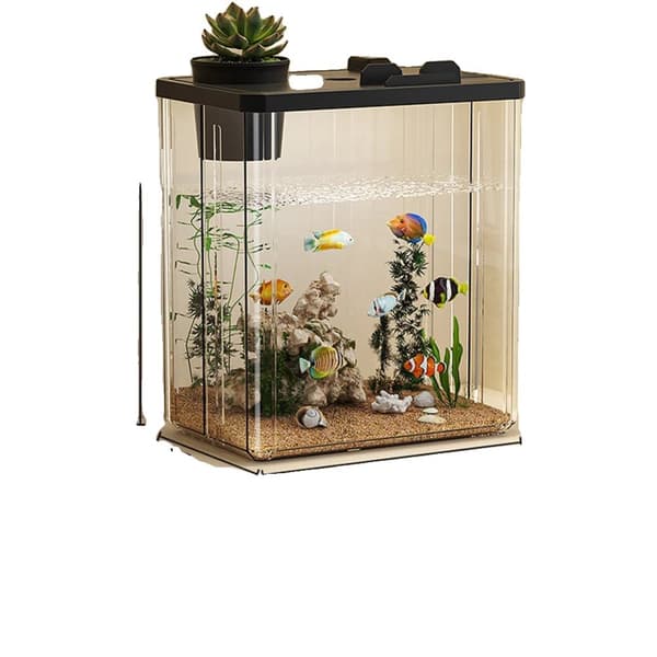Mini Desktop Akvarium, Komplett Startkit, Hållbar Akryl Konstruktion,Stor