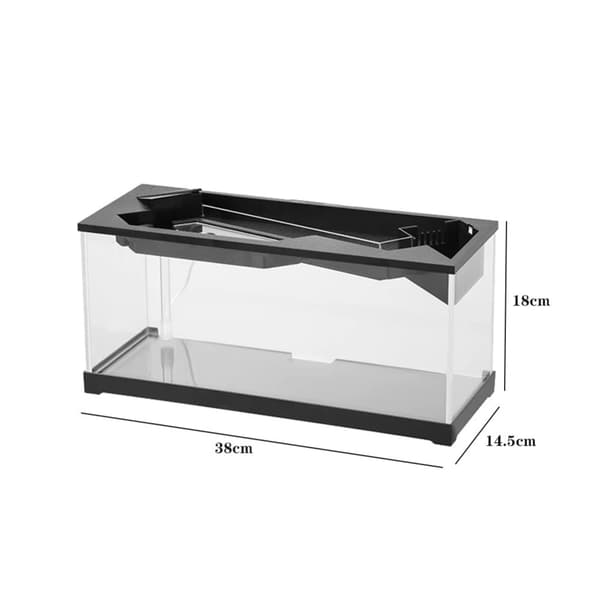 Skrivbord Betta Fisk Tank, Kompakt Storlek, Hållbar Akryl,Klar