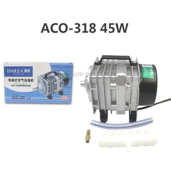 Luftkompressor, 45W effekt, 220-240V spänning, 0,5 cm rördiameter,EU-adapter 220V-50HZ, ACO-318 45W