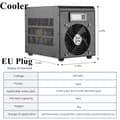 Miniatyrbild 2 av 2: Akvariumvattenkylare, 180W Effekt, Passar för 60L Tankar, 0-100°C Justerbar Temperatur,EU-kontakt 220V