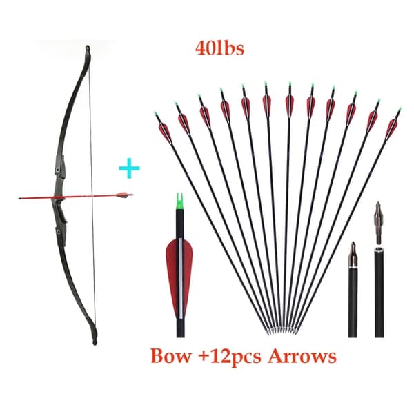 Ungdoms Recurve Bue, Nedtageligt Design, Egnet til Begynder Teenagere, 40lbs sæt B