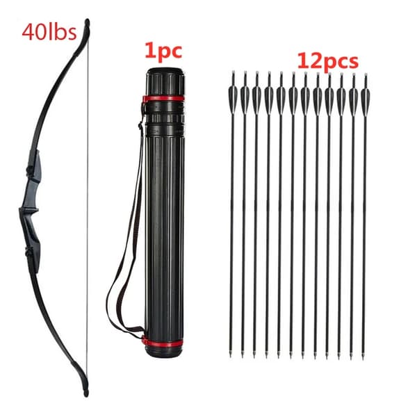 Ungdomsbåge för recurve, hopfällbar design, lämplig för nybörjarungdomar, 40lsb Set3
