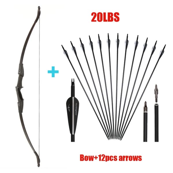 Ungdoms Recurve Bue, Nedtageligt Design, Egnet til Begynder Teenagere, 20lbs sæt A