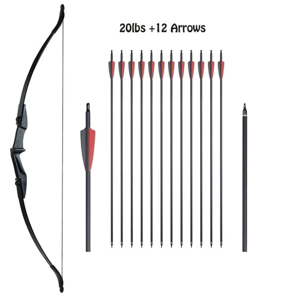 Ungdoms Recurve Bue, Nedtageligt Design, Egnet til Begynder Teenagere, 20 sæt D