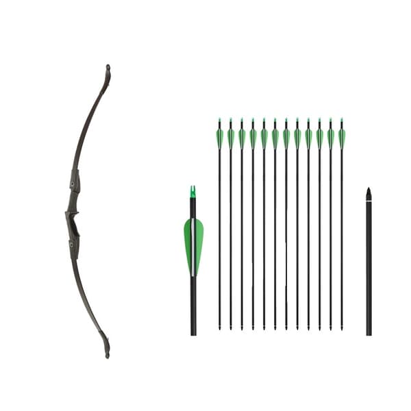 Ungdomsbåge för recurve, hopfällbar design, lämplig för nybörjarungdomar, 30lbs set C