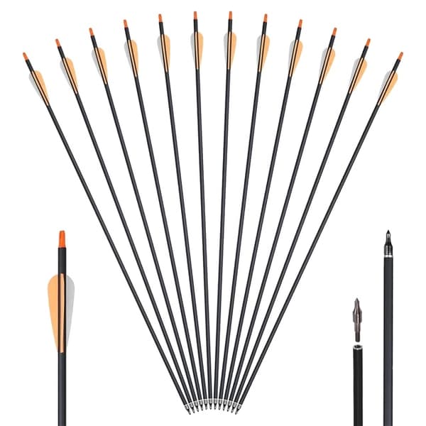 Kulfiberpile, 31 tommer, Aftagelige spidser, 24 stk