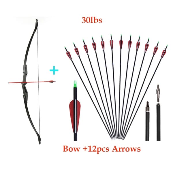 Ungdoms Recurve Bue, Nedtageligt Design, Egnet til Begynder Teenagere, 30lbs sæt B
