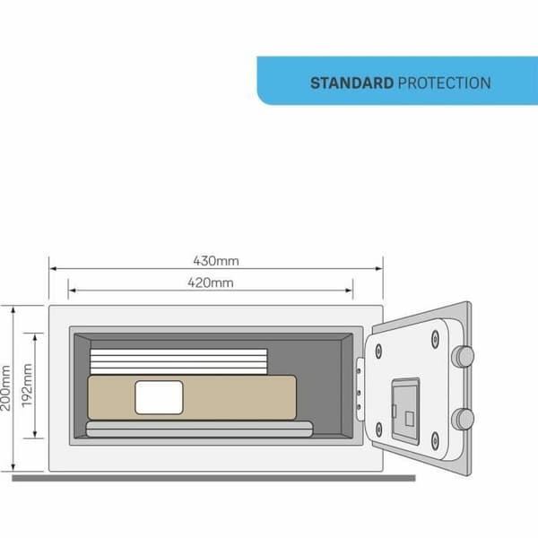 Kassakaappi elektronisella lukolla Yale YLV/200/DB2 24 L 20 x 43 x 35 cm Musta