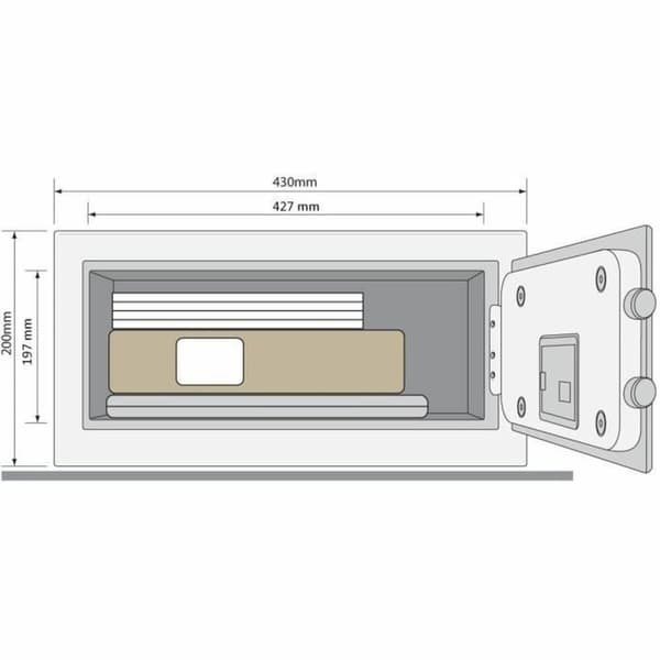 Pengeskab med elektronisk lås Yale YLG/200/DB2 24 L 20 x 43 x 35 cm Sort