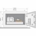 Pikkukuva 3 / 4: Kassakaappi elektronisella lukolla Yale YSG/200/DB2 20 x 31 x 20 cm 8,6 L Musta