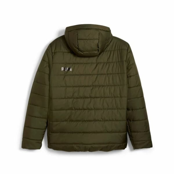 Miesten urheilutakki Puma Essentials Hooded Padded Tummanvihreä - M
