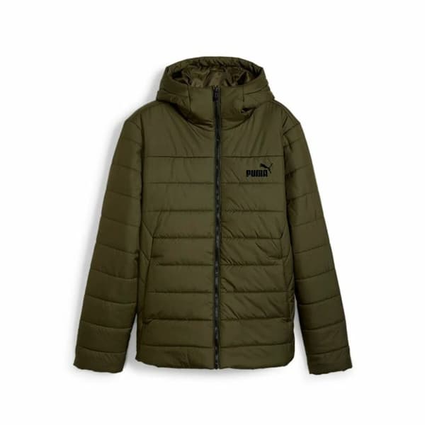 Miesten urheilutakki Puma Essentials Hooded Padded Tummanvihreä - M