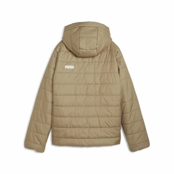 Naisten urheilutakki Puma Ess Hooded Padded Jacket Beige - L
