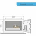 Miniatyrbillede 3 af 3: Pengeskab med elektronisk lås Yale YSV/170/DB2 3,8 L 17 x 23 x 17 cm Sort