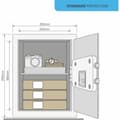 Miniatyrbillede 5 af 5: Pengeskab med elektronisk lås Yale YSV/390/DB2 40 L 39 x 35 x 36 cm Sort