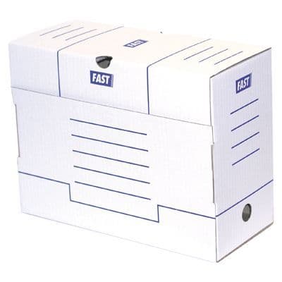 FAST Paket med 25 arkivlådor - Manual - 15 cm - Vit och blå